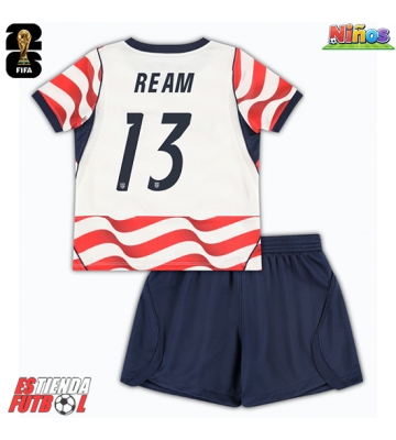 Estados Unidos Tim Ream #13 Primera Equipación Niños Mundial 2026 Manga Corta (+ Pantalones cortos)